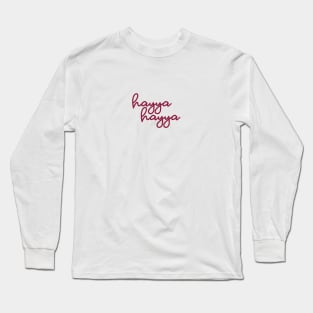 hayya hayya - maroon Long Sleeve T-Shirt